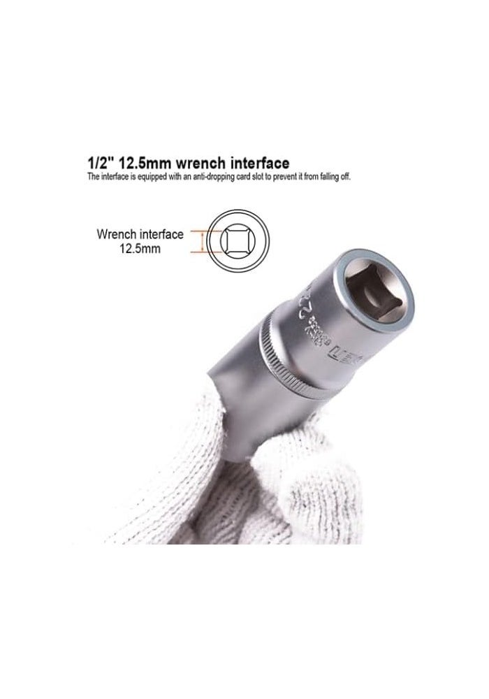 Harden صندوق عميق HARDEN 535551 مقاس 21 مم 1/2" درايف سداسي CRV ستيل - Image 3